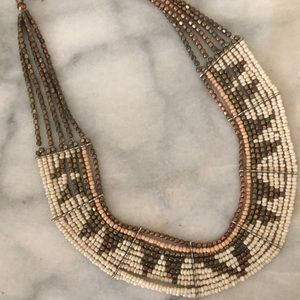 Urban Outfitters Beaded Tribal Bib Necklace